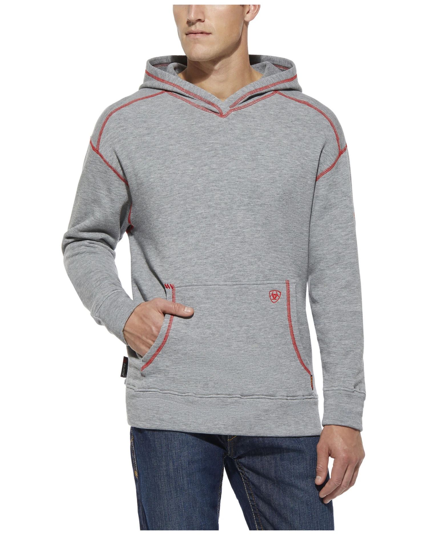 Ariat Men's FR Polartec Work Hooded Sweatshirt - Big 2 Ariat Men's FR Polartec Work Hooded Sweatshirt - Big - Image 2