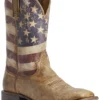 Ariat Men's Circuit Proud American Flag Western Boots - Broad Square Toe