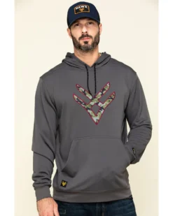 Hawx Men's Gray Tech Logo Hooded Work Sweatshirt - Tall -Men's Western Denim Store 2000297060 021 P1