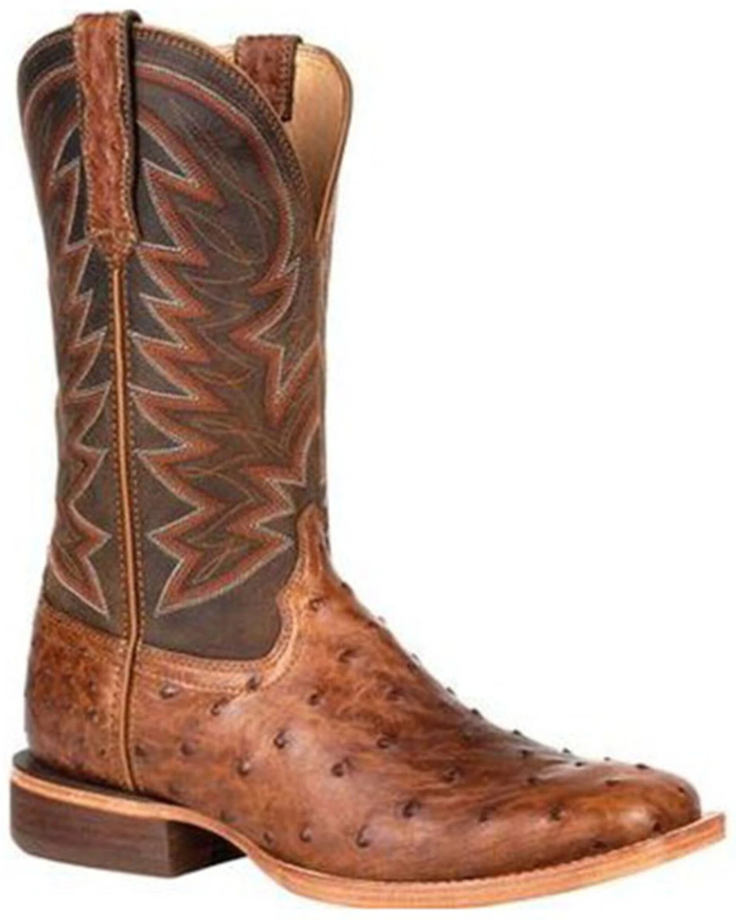 Durango Men's Wheat Brown Exotic Full-Quill Ostrich Western Boots - Square Toe 1 Durango Men's Wheat Brown Exotic Full-Quill Ostrich Western Boots - Square Toe