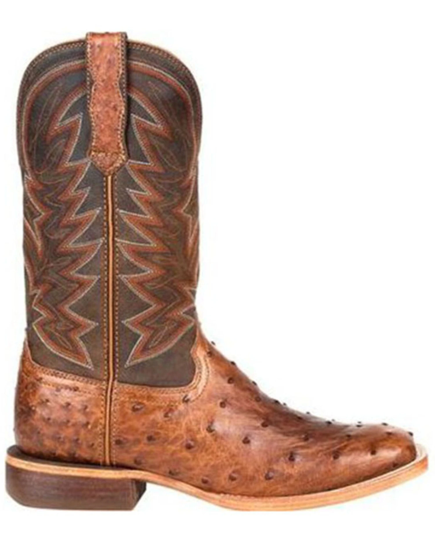 Durango Men's Wheat Brown Exotic Full-Quill Ostrich Western Boots - Square Toe 3 Durango Men's Wheat Brown Exotic Full-Quill Ostrich Western Boots - Square Toe - Image 3