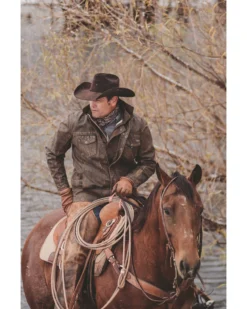 STS Ranchwear Men's Gray The Ranch Hand Leather Jacket -Men's Western Denim Store 2000328865 060 P4