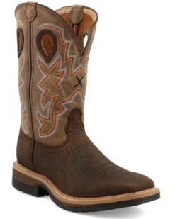 Twisted X Men's Lite Western Work Boots - Broad Square Toe -Men's Western Denim Store 2000329113 251 P1