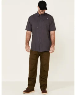 Ariat Men's Solid Charcoal Tek Short Sleeve Button Down Western Shirt 9 Ariat Men's Solid Charcoal Tek Short Sleeve Button Down Western Shirt -Men's Western Denim Store 2000330526 022 P2