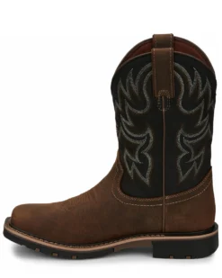 Justin Men's Fireman Black Western Boots - Square Toe 9 Justin Men's Fireman Black Western Boots - Square Toe -Men's Western Denim Store 2000334478 280 P3