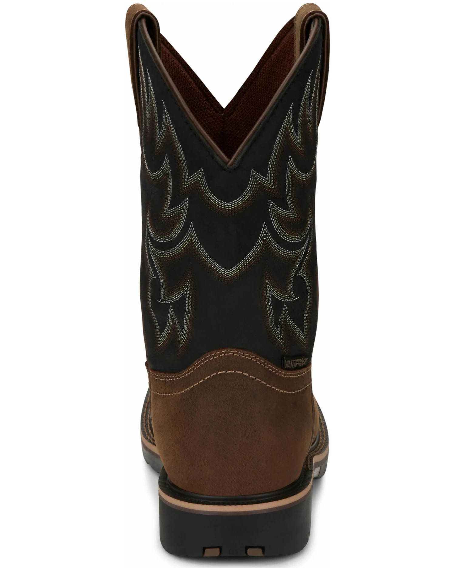 Justin Men's Fireman Black Western Boots - Square Toe 6 Justin Men's Fireman Black Western Boots - Square Toe - Image 6