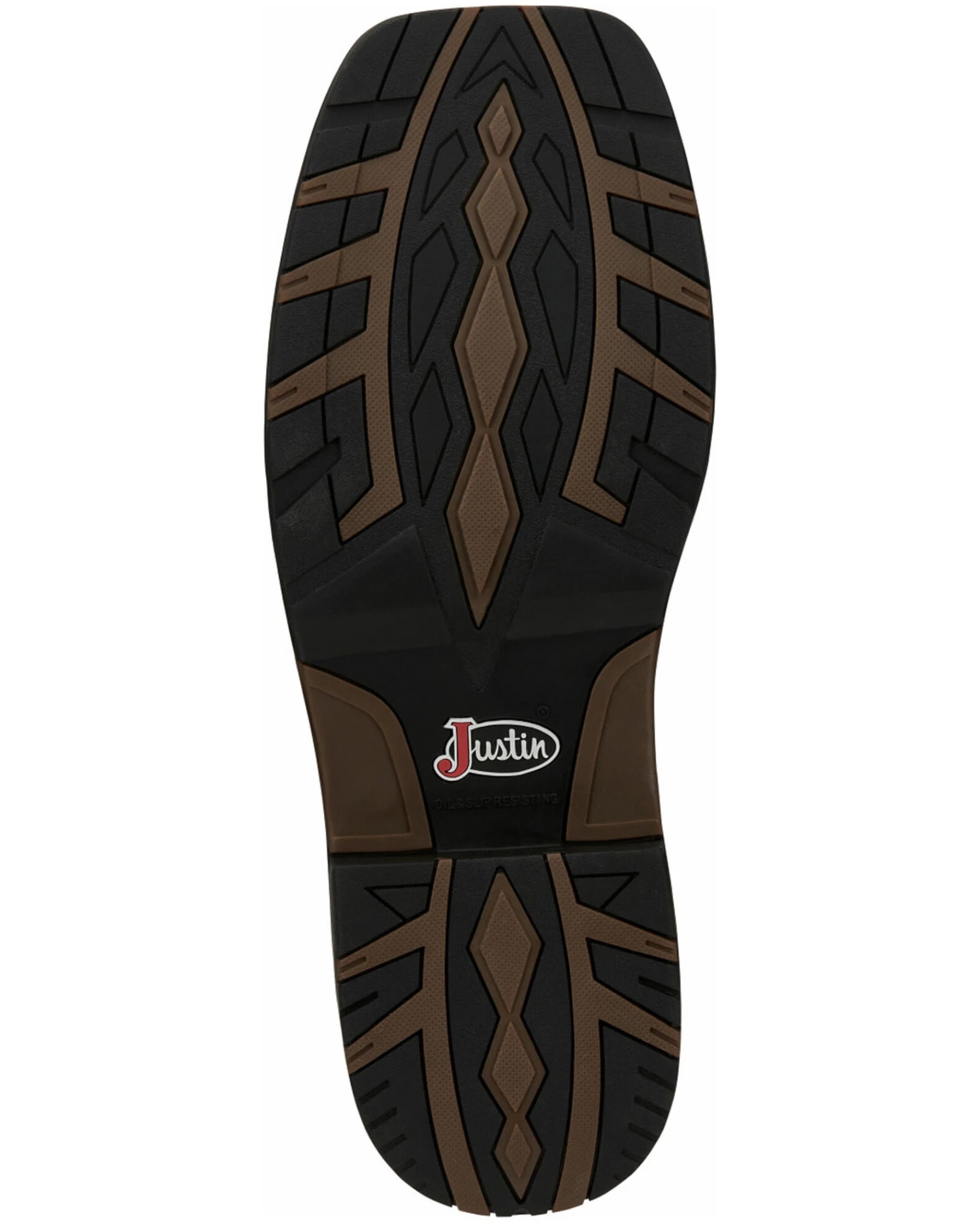 Justin Men's Fireman Black Western Boots - Square Toe 7 Justin Men's Fireman Black Western Boots - Square Toe - Image 7