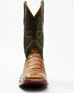 Cody James Men's Brown Exotic Caiman Tail Skin Western Boots - Broad Square Toe -Men's Western Denim Store 2000339009 200 P4