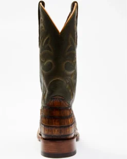 Cody James Men's Brown Exotic Caiman Tail Skin Western Boots - Broad Square Toe -Men's Western Denim Store 2000339009 200 P5