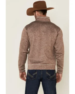 Cowboy Hardware Men's Brown Microfleece Zip-Up Jacket -Men's Western Denim Store 2000339115 200 P5