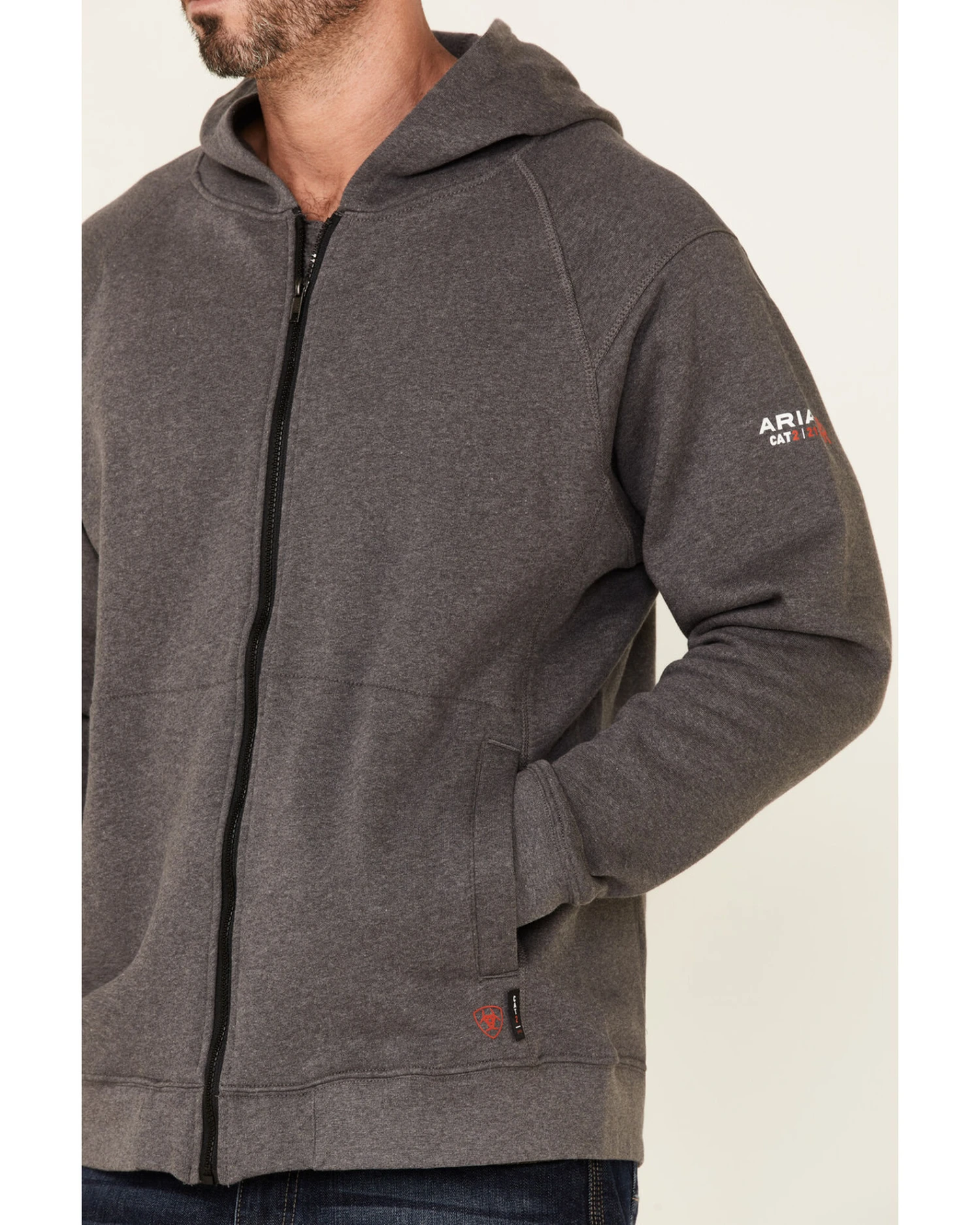 Ariat Men's FR Rev Full Cover Flag Graphic Zip-Front Hooded Work Jacket 4 Ariat Men's FR Rev Full Cover Flag Graphic Zip-Front Hooded Work Jacket - Image 4