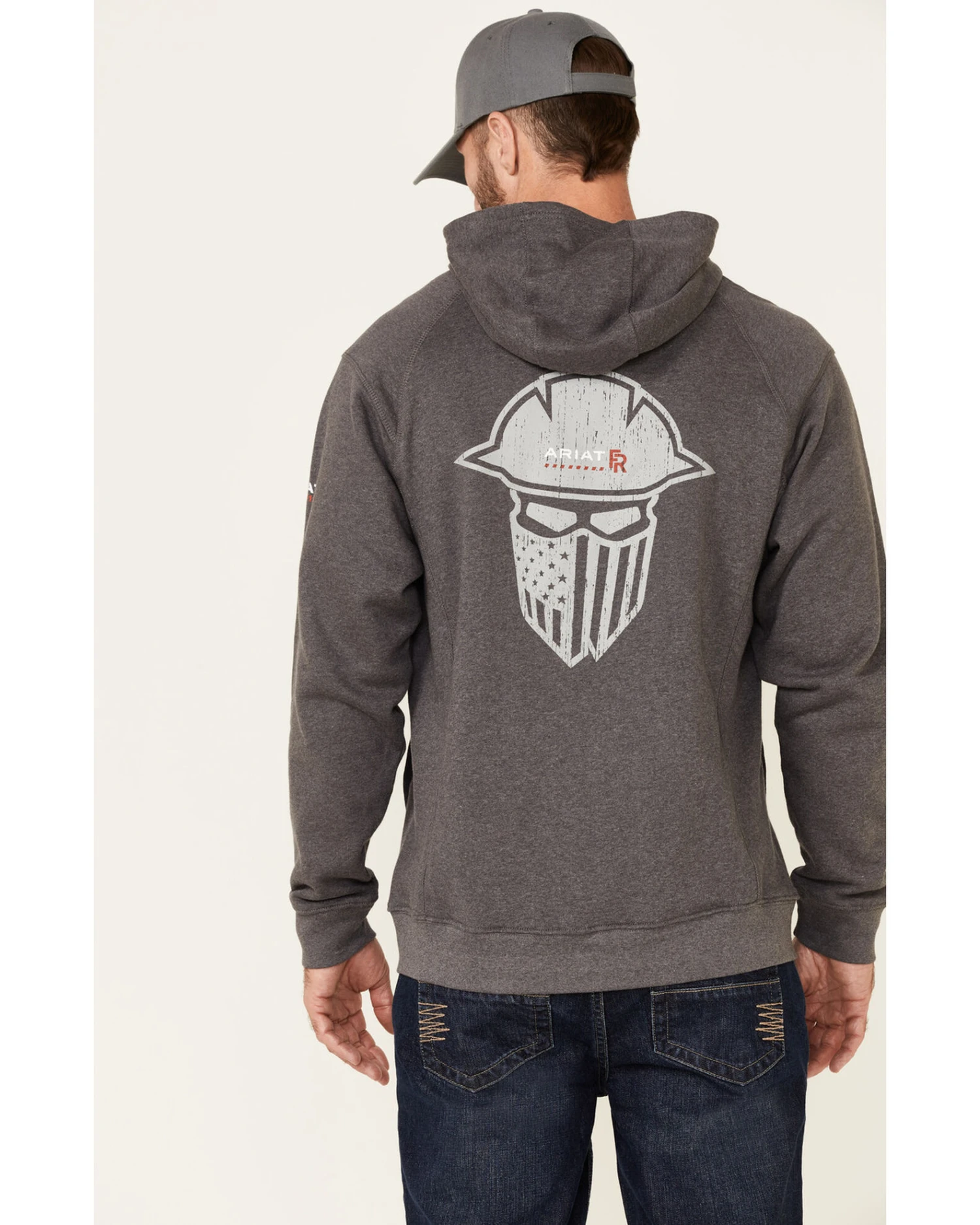 Ariat Men's FR Rev Full Cover Flag Graphic Zip-Front Hooded Work Jacket 1 Ariat Men's FR Rev Full Cover Flag Graphic Zip-Front Hooded Work Jacket