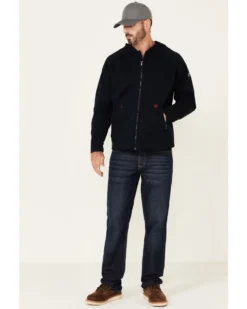 Ariat Men's FR Primo Fleece Alloy Flag Graphic Zip-Front Hooded Work Jacket -Men's Western Denim Store 2000341780 410 P2