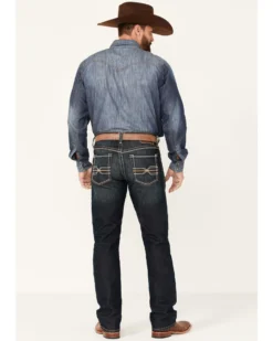 Ariat Men's M4 Cobalt Dark Wash Stretch Relaxed Straight Jeans -Men's Western Denim Store 2000341785 400 P3