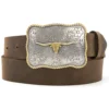 Cody James Men's Scalloped Longhorn Western Belt