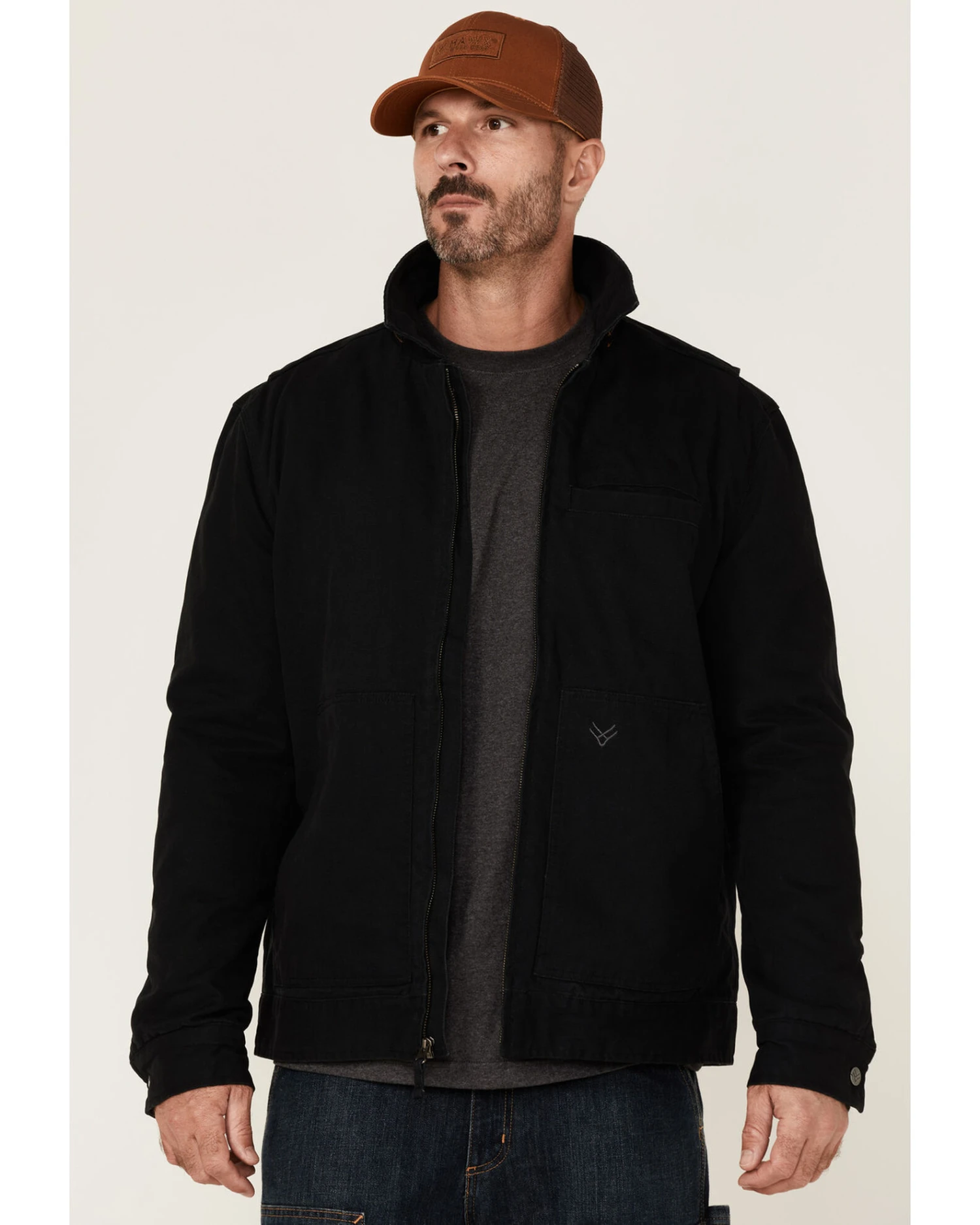 Hawx Men's Black Crawford Weathered Insulated Zip-Front Work Jacket 2 Hawx Men's Black Crawford Weathered Insulated Zip-Front Work Jacket - Image 2