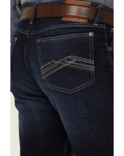 Wrangler 20X Men's Azure Vintage Dark Wash Stretch Slim Bootcut Jeans