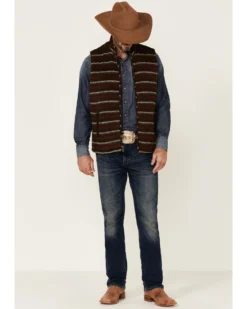 Cripple Creek Men's Navajo Print Zip-Front Blanket Vest -Men's Western Denim Store 2000349075 200 P2