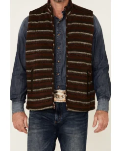 Cripple Creek Men's Navajo Print Zip-Front Blanket Vest -Men's Western Denim Store 2000349075 200 P3