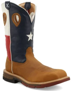 Twisted X Men's American Flag Western Work Boots - Nano Composite Toe -Men's Western Denim Store 2000350856 281 P1