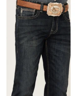 Rock & Roll Denim Men's Vintage Dark Revolver Stretch Slim Straight Jeans -Men's Western Denim Store 2000351108 400 P4