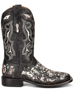 Corral Men's Exotic Python Skin Inlay Western Boots - Square Toe -Men's Western Denim Store 2000351143 001 P2