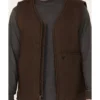 Hawx Men's Brown Weathered Canvas Zip-Front Sherpa Lined Work Vest