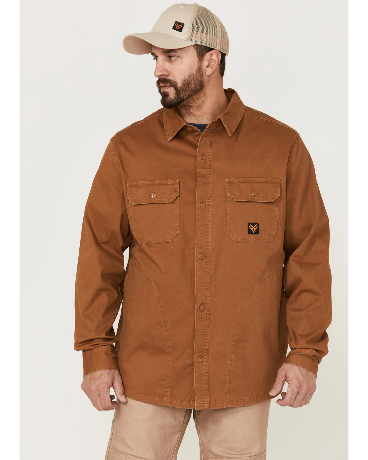 Hawx Men's Brawlins Weathered Bedford Button-Down Cord Work Shirt Jacket 1 Hawx Men's Brawlins Weathered Bedford Button-Down Cord Work Shirt Jacket
