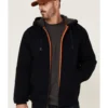 Hawx Men's Navy Sherpa Lined Zip-Front Hooded Work Jacket