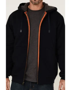Hawx Men's Navy Sherpa Lined Zip-Front Hooded Work Jacket -Men's Western Denim Store 2000351915 410 P3