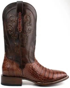 El Dorado Men's Waxy Cowboy Caiman Belly Exotic Western Boots - Broad Square Toe -Men's Western Denim Store 2000355149 221 P2