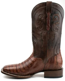 El Dorado Men's Waxy Cowboy Caiman Belly Exotic Western Boots - Broad Square Toe -Men's Western Denim Store 2000355149 221 P3