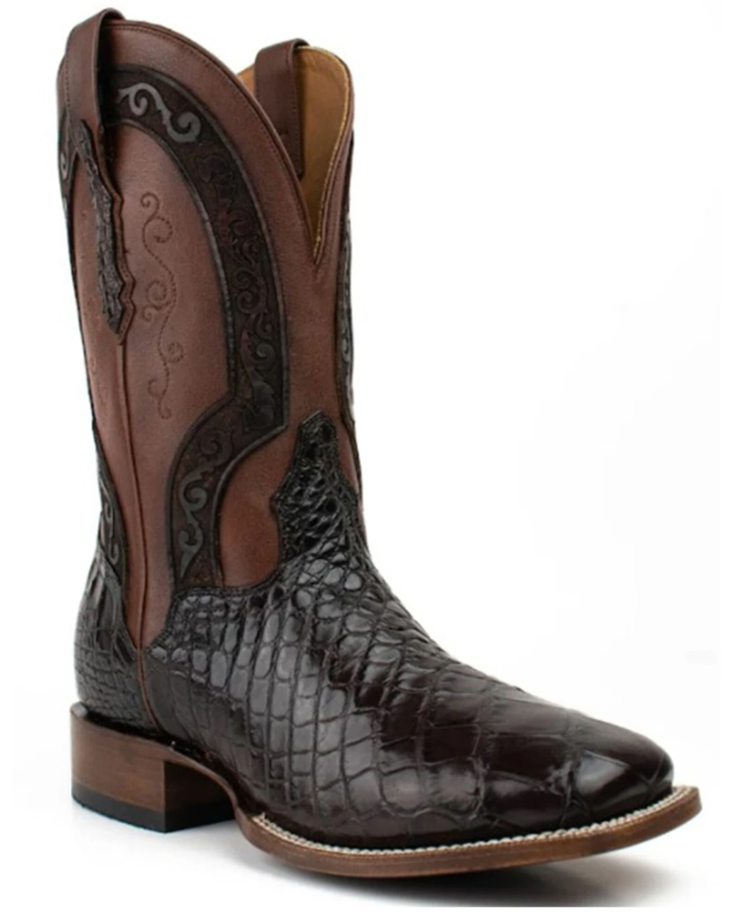 El Dorado Men's American Alligator Exotic Western Boots - Broad Square Toe 7 El Dorado Men's American Alligator Exotic Western Boots - Broad Square Toe - Image 7