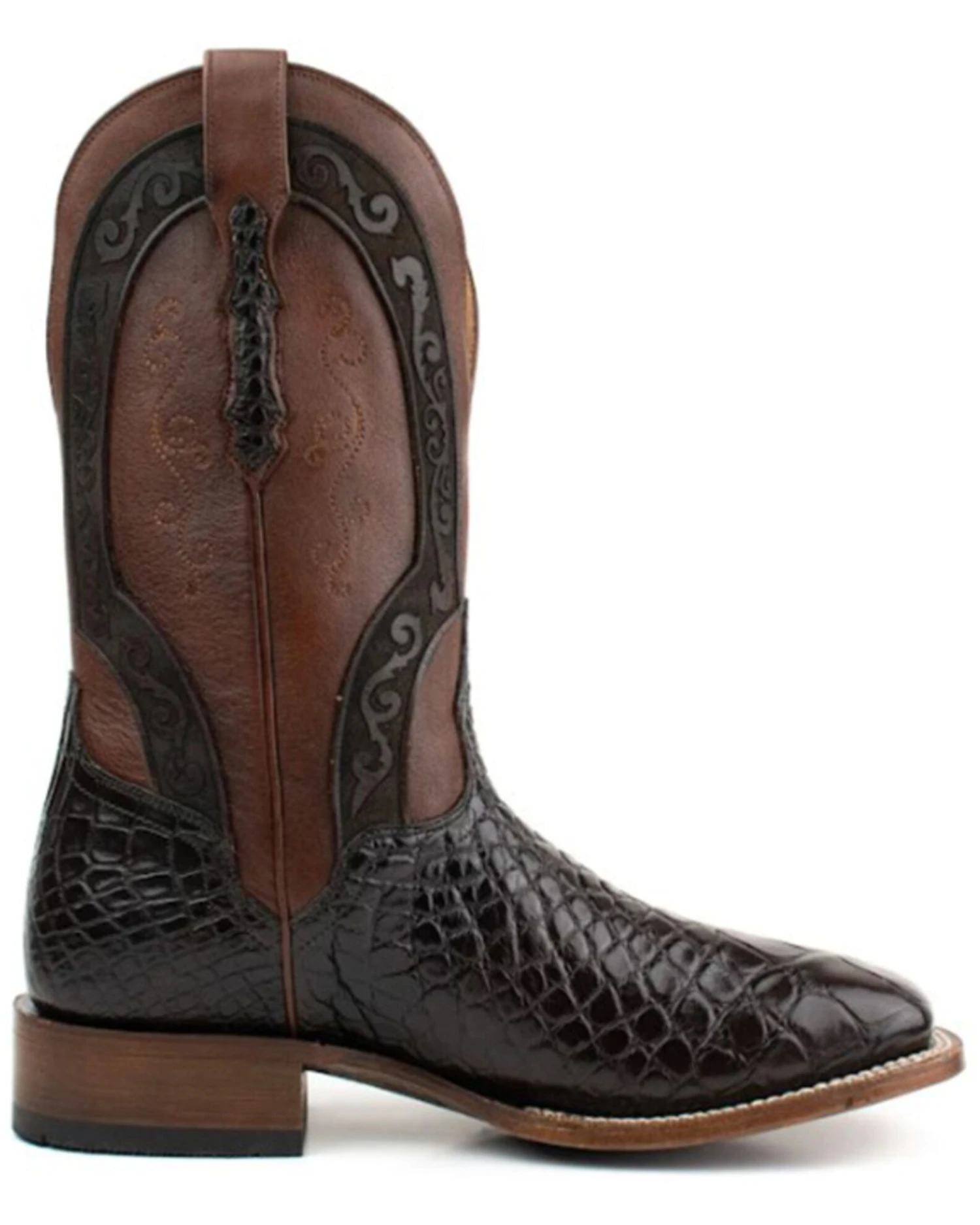 El Dorado Men's American Alligator Exotic Western Boots - Broad Square Toe 5 El Dorado Men's American Alligator Exotic Western Boots - Broad Square Toe - Image 5