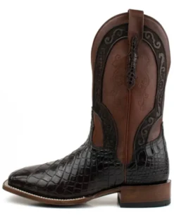 El Dorado Men's American Alligator Exotic Western Boots - Broad Square Toe