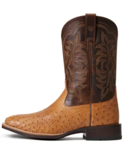 Ariat Men's Ranger Smooth Full Quill Ostrich Night Life Ultra Western Boot - Broad Square Toe -Men's Western Denim Store 2000356437 200 P2
