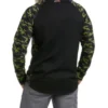 Ariat Men's Black & Lime Camo FR Stretch Long Sleeve Baseball Work T-Shirt