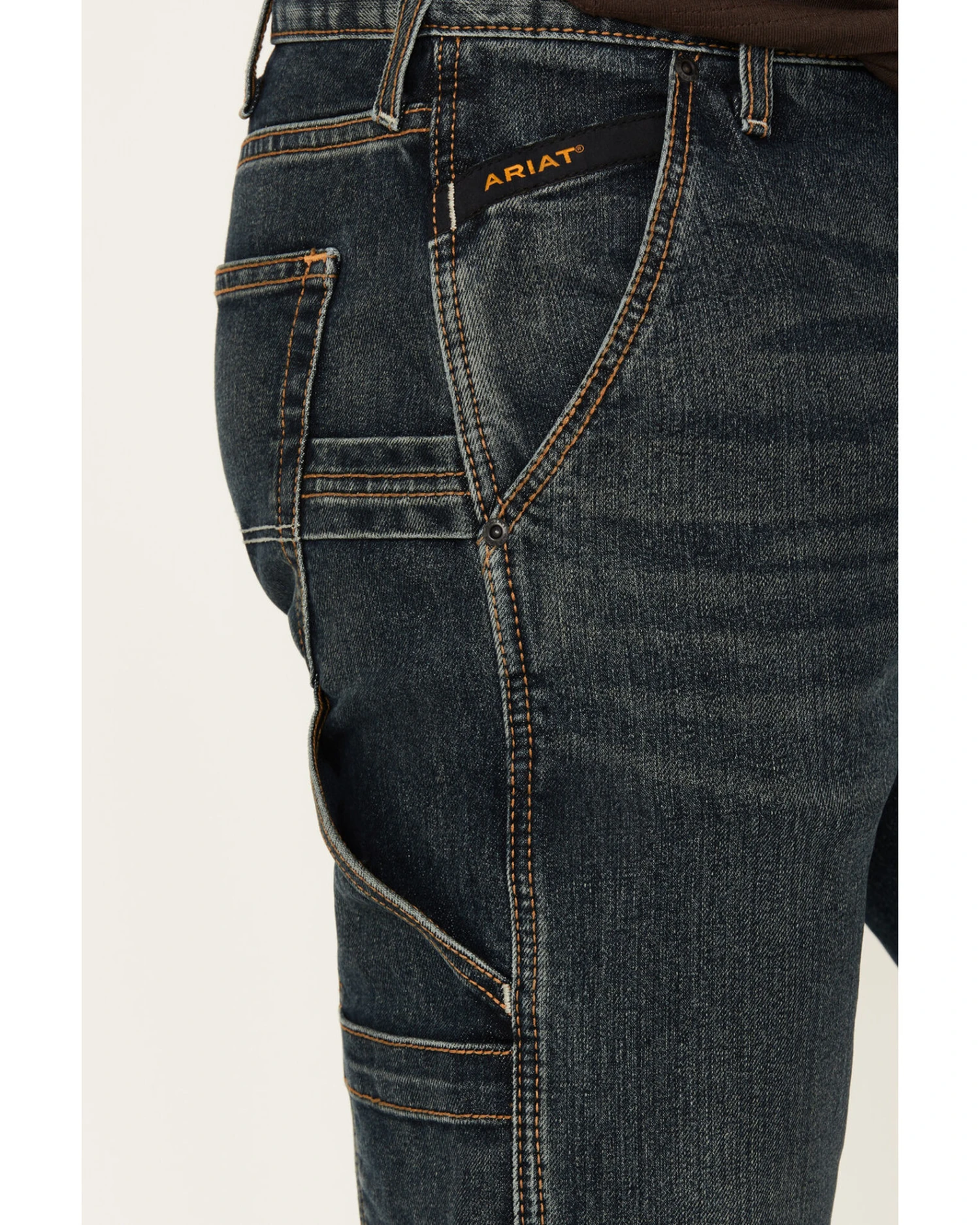 Ariat Men's Rebar M7 McCoy Dark Wash Durastretch Slim Straight Work Jeans 1 Ariat Men's Rebar M7 McCoy Dark Wash Durastretch Slim Straight Work Jeans