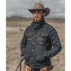 Blue Ranchwear Men's Button-Down Dark Denim Trucker Jacket