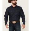 Blue Ranchwear Men's Heavyweight Dark Wash Denim Snap Western Shirt
