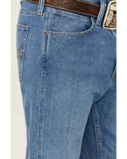 Blue Ranchwear Men's Bronc Rider Light Medium Wash Rigid Regular Straight Jeans -Men's Western Denim Store 2000359501 413 P2