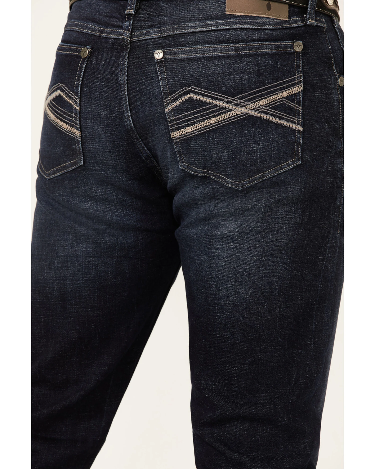 Wrangler 20X Men's Cobalt Dark Wash Stretch Slim Straight Jeans 4 Wrangler 20X Men's Cobalt Dark Wash Stretch Slim Straight Jeans - Image 4