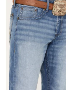 Rock 47 By Wrangler Men's Barlow Light Wash Slim Straight Jeans -Men's Western Denim Store 2000359726 412 P2