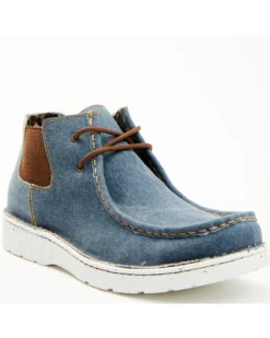 Justin Men's Hazer Denim Casual Hudson Shoes - Moc Toe -Men's Western Denim Store 2000361417 400 P1