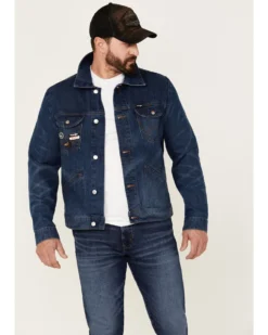 Wrangler X Fender Men's Cowboy Rockstar Patch Denim Jacket -Men's Western Denim Store 2000362151 402 P1