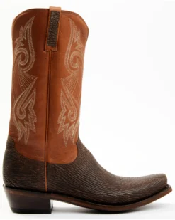 Lucchese Men's Exotic Shark Cowhide Western Boots - Square Toe -Men's Western Denim Store 2000364797 200 P2