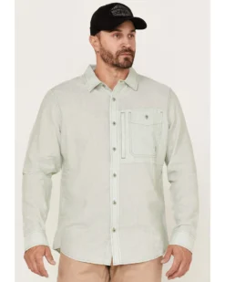 Brothers & Sons Men's Performance Solid Long Sleeve Button-Down Western Shirt -Men's Western Denim Store 2000365121 300 P1