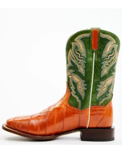 Dan Post Men's Camel Eel Exotic Western Boots - Broad Square Toe -Men's Western Denim Store 2000366812 900 P3