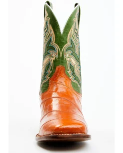 Dan Post Men's Camel Eel Exotic Western Boots - Broad Square Toe -Men's Western Denim Store 2000366812 900 P4