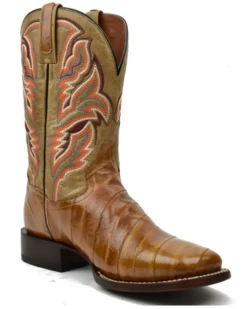Dan Post Men's Eel Exotic Western Boots - Broad Square Toe -Men's Western Denim Store 2000366814 200 P1